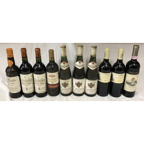 705 - A collection of red wines to include La Guita, Marques De Carano, Pera La Force, Buronga, Apetloner ... 