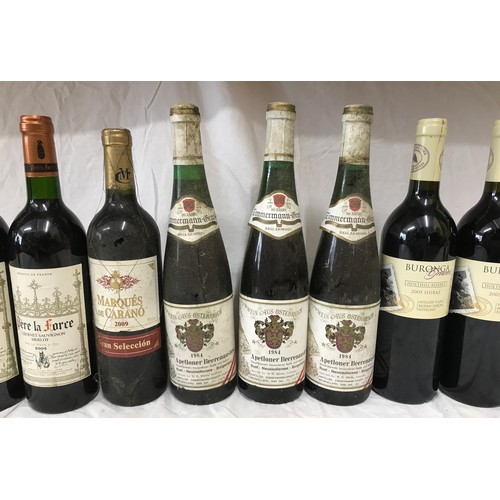 705 - A collection of red wines to include La Guita, Marques De Carano, Pera La Force, Buronga, Apetloner ... 