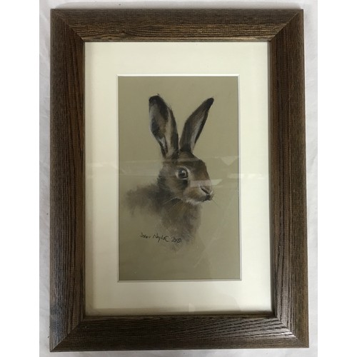 1322 - John Naylor (b.1960) British, a pastel on paper of a rabbit, signed and dated 2010. Image size 18 x ... 