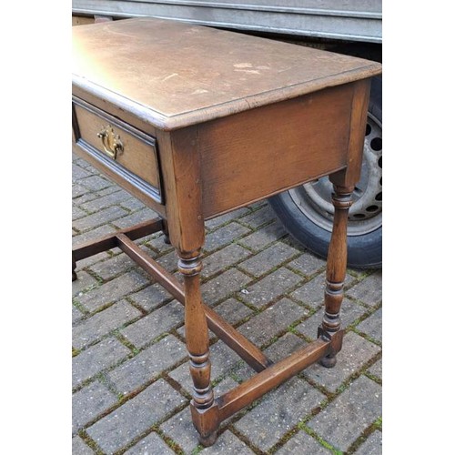 11 - A hall table with two drawers to the front. 76cm h x 91 w x 47d.
