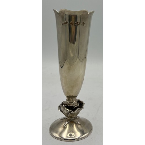 789 - Silver specimen vase Birmingham 1979, maker JJR, weight 159gm, height 16cm.