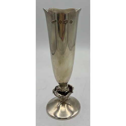 789 - Silver specimen vase Birmingham 1979, maker JJR, weight 159gm, height 16cm.