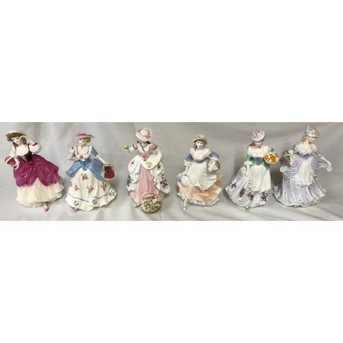 207 - A complete set of limited edition Coalport ladies 'Cries of London' collection to include 'Lavender ... 