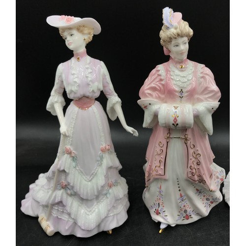 208 - Four limited edition Coalport figurines from the La Belle Epoque collection to include 'Helena ridin... 