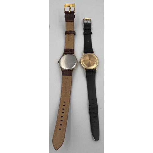 502 - Two gentleman's wristwatches to include a J.W. Benson of London manual gold plated watch C1965 on a ... 