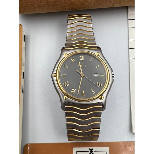 512 - A boxed gentleman's Ebel Sport quartz Classique wristwatch in original case, missing crown.

Very go... 