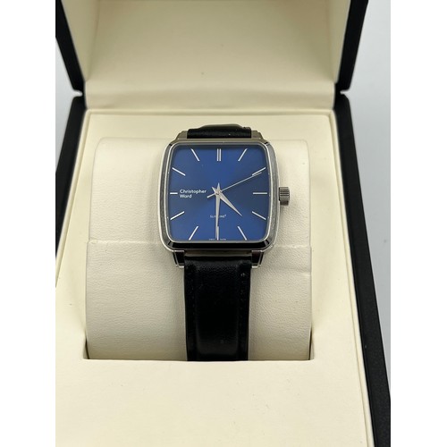 516 - A boxed Christopher Ward C5 Malvern Automatic MKII Slimline 2 gentleman's wristwatch on black leathe... 