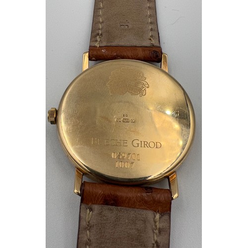 520 - A 9ct gold Bueche Girod gentleman's quartz wristwatch. Ref: 1007 059701.

Winds and goes, very good ... 