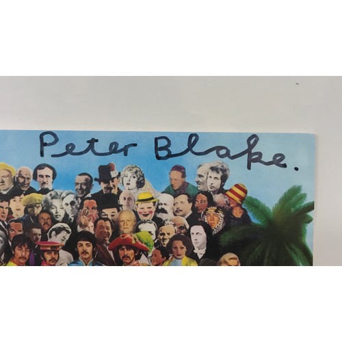 1280 - The Beatles interest - Peter Blake signature mounted on an alternate cover of the Beatles Sgt. Peppe... 