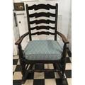 Rocking Chair with a newly upholstered cushion on a plywood base 92cm h x 58cm w x 77cm depth to bac... 