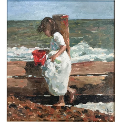 1299 - Sherree Valentine Daines (contemporary, b1959), a pair of hand enhanced canvas prints, limited editi... 