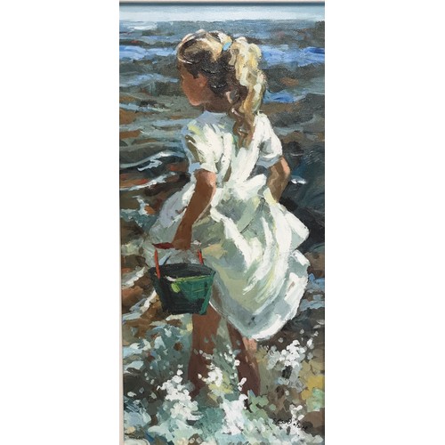 1303 - Sherree Valentine Daines (contemporary, b1959), a pair of hand enhanced canvas prints, limited editi... 