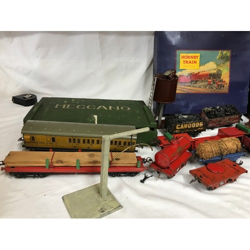 902 - A collection of Hornby trains along with tracks and homemade buildings, bridges and stations. Hornby... 