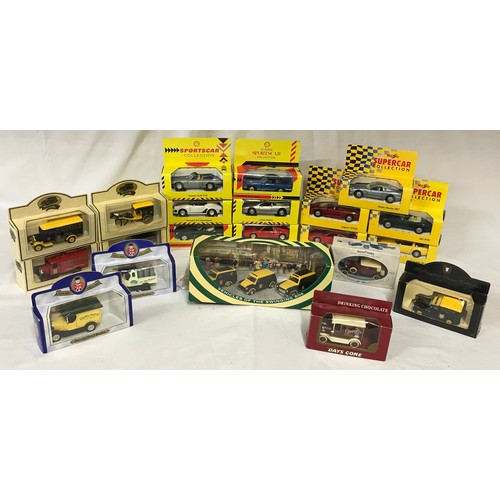 903 - A selection of boxed toy cars and vans to include Maisto Supercar Collection, Shell Classic and Spor... 