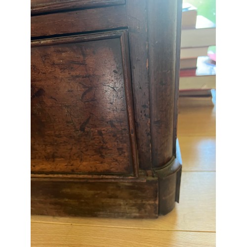 42 - A 19thC mahogany secretaire chest  97h x 112w x 53cm d.