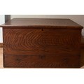 A 19thC elm blanket box with drawer to base 94w x 50d x 53cm h.