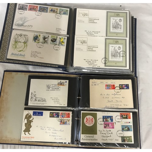 665 - A collection of stamps to include GB Schaubek printed hingless album, two stock books and three firs... 