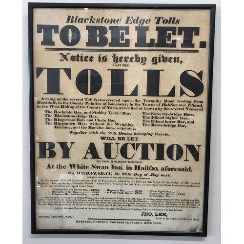 1304 - Blackstone Edge Tolls arising at several Toll Gates erected upon the Turnpike Road leading from Roch... 