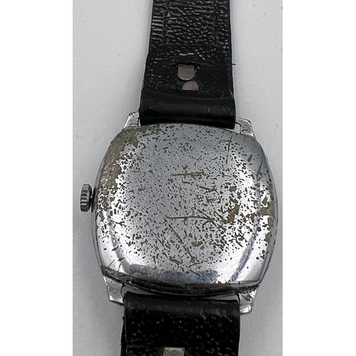 532 - A 1940's Tudor cushion wristwatch. Case 28mm. Stamped to inner case 266038. 1178. 157. R.W.C. Ltd. I... 