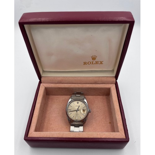 535 - A 1960's Rolex Oysterdate Precision stainless steel wristwatch, with Rolex stainless steel bracelet.... 