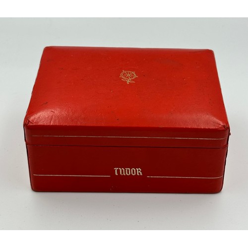 543 - A 1960's 9ct gold presentation Tudor wristwatch on gold plated expanding bracelet, Rolex case marked... 