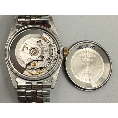 544 - A boxed Tudor Prince Oysterdate gentleman's wristwatch with date aperture on Tudor stainless steel b... 