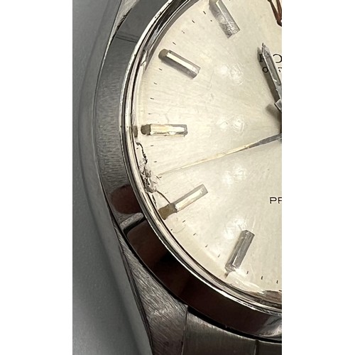 548 - A boxed gentleman's Rolex Oysterdate Precision wristwatch, steel case on steel Rolex bracelet. 35mm ... 