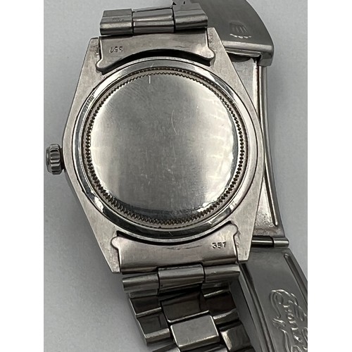 548 - A boxed gentleman's Rolex Oysterdate Precision wristwatch, steel case on steel Rolex bracelet. 35mm ... 