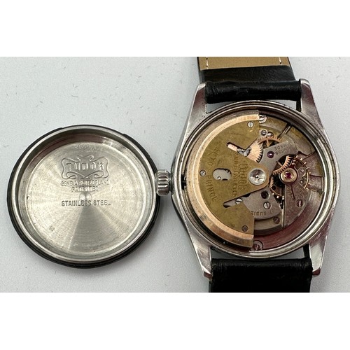 556 - A vintage Tudor Oyster Prince stainless steel cased wristwatch, crown marked Oyster Patent, Back of ... 