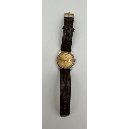 557 - A Tudor Prince Oysterdate, stainless steel and gold cased. Rolex crown and case, Tudor buckle to str... 