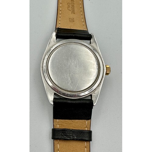 559 - A 1950's Rolex Oyster gentleman's wristwatch with gold hands and stainless steel case. Ref: 6426 Cas... 