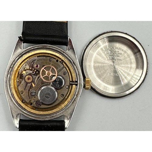 559 - A 1950's Rolex Oyster gentleman's wristwatch with gold hands and stainless steel case. Ref: 6426 Cas... 