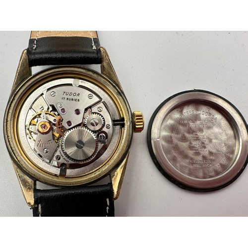 570 - A 1960's Tudor Oyster Royal gold plated wristwatch. KB 20 marked to case. Rolex case. Case: 33mm. Ba... 