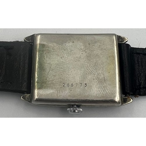 585 - A 1930's Rolex Marconi gentleman's wristwatch with engraved bevel surround and subsidiary second dia... 