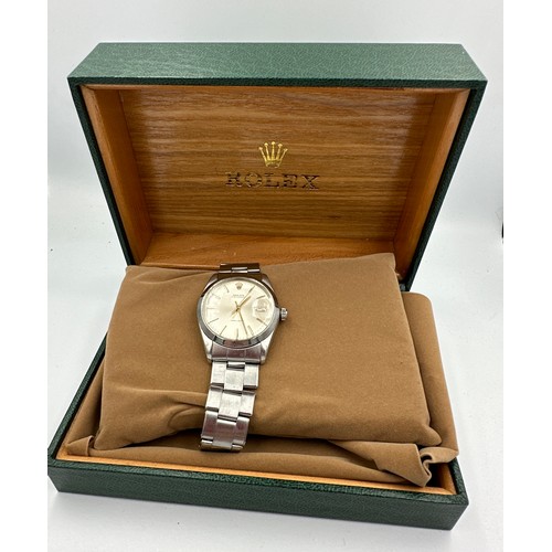 604 - A boxed gentleman's 1967 Rolex Oysterdate Precision wristwatch, steel case on steel Rolex unbranded ... 