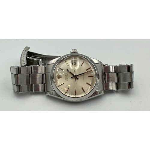 604 - A boxed gentleman's 1967 Rolex Oysterdate Precision wristwatch, steel case on steel Rolex unbranded ... 