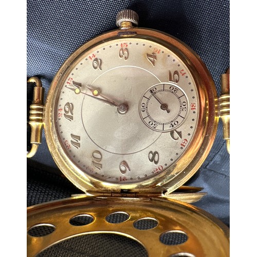 606 - A WW I Officers watch with Circular trench style hinged case with telephone dial. Case serial 533158... 