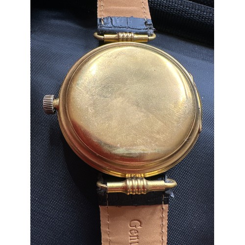 606 - A WW I Officers watch with Circular trench style hinged case with telephone dial. Case serial 533158... 