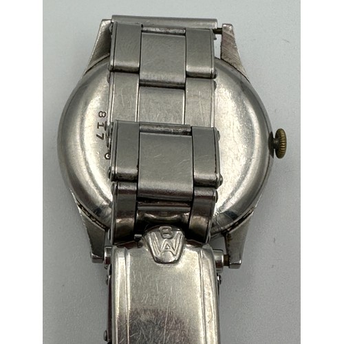 613 - A 1940's Rolex Tudor gentleman's stainless steel wristwatch, subsidiary seconds with stainless steel... 