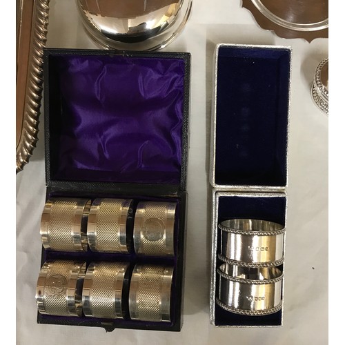 771 - A pair of silver napkin rings inscribed Ford Tunis 1966 hallmarked Sheffield 1965 Poston Products Lt... 