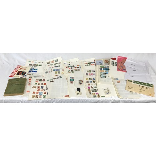 668 - A file of world stamps mounted on pages along with jubilee printed album, some loose stamps on paper... 