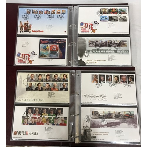 669 - Two royal mail first day cover albums and London 2012 team GB gold medal winners stamp album with ov... 