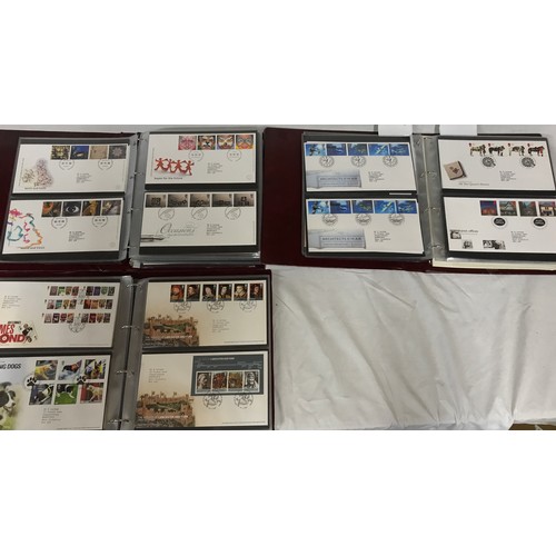 670 - Three royal mail first day cover albums, 1995-2009, over 200 special handstamp first day covers incl... 