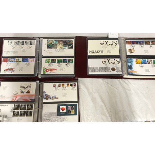 670 - Three royal mail first day cover albums, 1995-2009, over 200 special handstamp first day covers incl... 