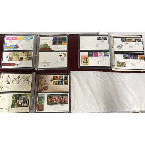 670 - Three royal mail first day cover albums, 1995-2009, over 200 special handstamp first day covers incl... 