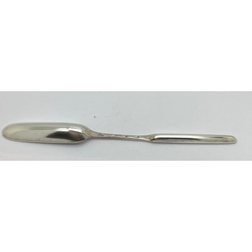 805 - A George II silver marrow spoon London 1756, maker Ebenezer Coker.