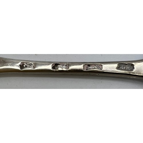 805 - A George II silver marrow spoon London 1756, maker Ebenezer Coker.