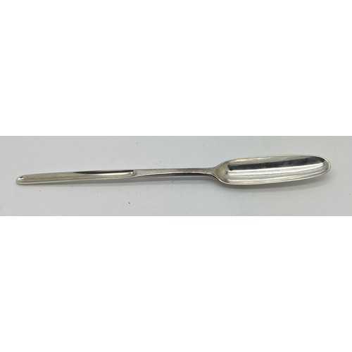 806 - A George II silver marrow spoon London 1745, maker Ebenezer Coker.