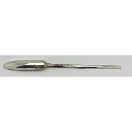 806 - A George II silver marrow spoon London 1745, maker Ebenezer Coker.