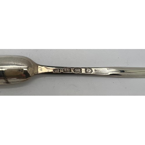 806 - A George II silver marrow spoon London 1745, maker Ebenezer Coker.